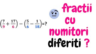 Adunarea fractiilor cu numitori diferiti fractii [upl. by Notgnihsaw]