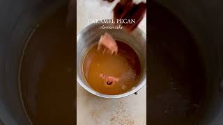 Caramel peacan cheesecake shorts food cake [upl. by Onibla221]