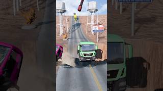 Trucks vs giant pit amp giant hammer crash part545 shortvideo usa beamngdrive india shorts [upl. by Bradlee]