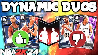 NEW DYNAMIC DUOS IN NBA 2K24 MyTEAM WHICH DUOS ARE WORTH USING [upl. by Lontson788]