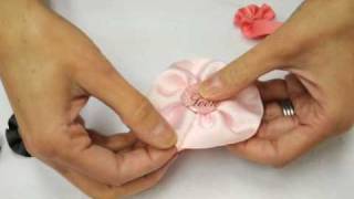 Gathered Ribbon Flower Tutorial [upl. by Niar203]