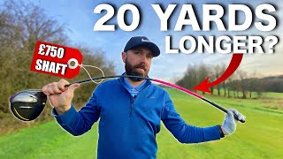 £750 AUTO FLEX golf shaft  swing EASIER for LONGER drives [upl. by Ahsakat]