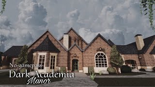 BLOXBURG Dark Academia Manor  NoGamepass  Speedbuild  Roblox Bloxburg [upl. by Valonia]