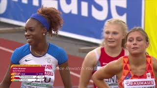 EC U20 100m women SF 1  Borås 2019 [upl. by Northrup]