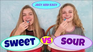 Sweet vs Sour  Candy Challenge  Jacy and Kacy [upl. by Georgette]