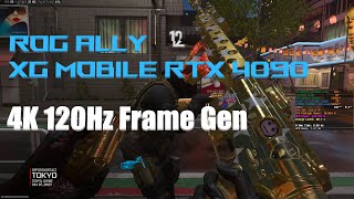 ROG Ally amp XG Mobile RTX 4090  4K DLSS 120Hz Frame Gen  Call of Duty [upl. by Devinne]