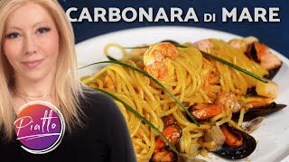 Spaghetti alla Carbonara di Mare  Ricetta di Flavia Diamante [upl. by Nauaj]