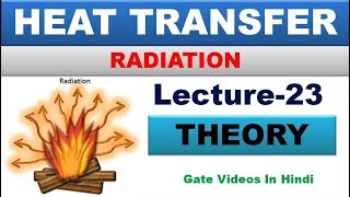 RADIATION  HEAT TRANSFER  LECTURE23  GATE LECTURES IN HINDI [upl. by Squier]