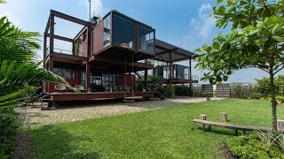 A Shipping Container House With A Surprisingly Lightweight Appearance [upl. by Buttaro]