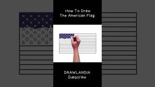 How to Draw the American Flag ❤️💙 Drawing for Kids [upl. by Rumney]