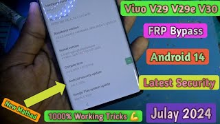 All Vivo FRP Bypass Android 14 Latest Security Julay 2024  Vivo V29 V29e FRP Bypass New Julay 2024 [upl. by Iatnohs]