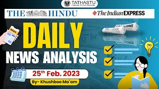 Daily Newspaper Analysis  25th November 2023  Khushboo Maam  Current Affairs  TathastuICS [upl. by Babby926]