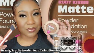 Beauty Supply Powder Foundation Routine BRI MYREE [upl. by Jennee720]