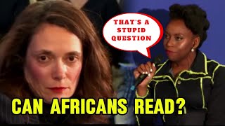 Brave Female African Author Shuts a French Journalist For Asking a Racyst Question in a Viral Video [upl. by Akinahs]