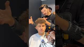 ASMR international hairstyle 💈 barbershophairstylehaircut ilkererenhairstudio relaxingtriggers [upl. by Ateekan]