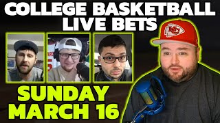 College Basketball Bets Live Sunday March 17  Kyle Kirms Picks amp Predictions  The Sauce Network [upl. by Thomasine]