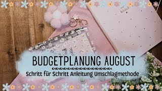 Budgetplanung August🌴 Schritt für Schritt Anleitung für Anfänger🌼 Geld Sparen [upl. by Keisling]