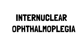 Internuclear Ophthalmoplegia [upl. by Notsek76]