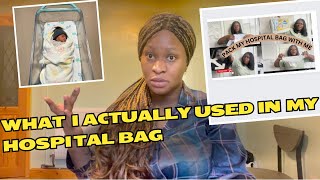 What I ACTUALLY used in my HOSPITAL BAG 🇬🇧 ukedition ukvloger hospitalbag nigerian [upl. by Berners4]