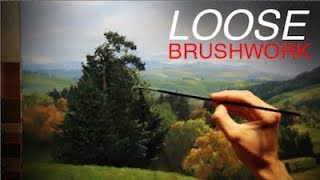 How to paint a LANDSCAPE  Loose Brushwork and Limited Palette [upl. by Isbel]