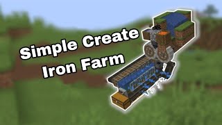 Simple iron farm with create mod  Minecraft 1192 [upl. by Hizar]