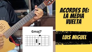 La media vuelta  Luis Miguel  Acordes para Guitarra [upl. by Rofotsirk]