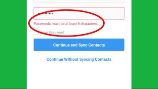 Fix Instagram Password must be at least 6 character Problem Solve [upl. by Clute709]