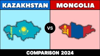 Kazakhstan vs Mongolia Country Comparison 2024 InfoData 2 [upl. by Roberta]