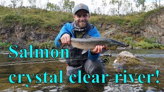 Fluefiske etter laks og røye i Finnmark  Salmon and Arctic Char Fishing in Norway english sub [upl. by Ahsatsan136]