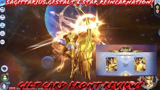 Saint Seiya Awakening KOTZ  Sagittarius Gestalt 6 Star Reincarnation Gilt Card Front PvP Review [upl. by Muna]