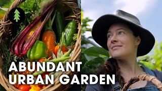 Inspiring Woman Growing a Huge Amount of Food in Her City Permaculture Garden [upl. by Llenrod]