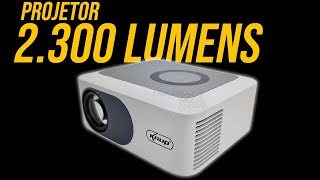 Projetor Knup 2300 Lumens LED de 24 a 120 Polegadas Full HD  TioChicoShop [upl. by Rodrique]