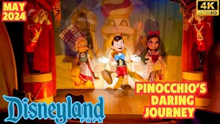 Pinocchios Daring Journey POVDisneyland Rides 2024 in 4K [upl. by Mikaela957]