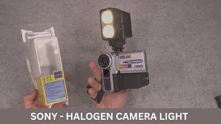 Sony HVL20DW2 on camera halogen video light 20W using NPF batteries [upl. by Valerian]