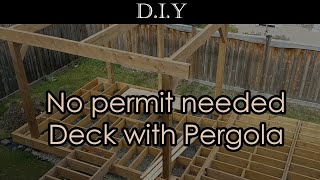 DIY Deck Part 4 How to avoid getting a deck building permit even with Pergola [upl. by Calva]