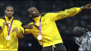 Bolt Leads 4x100 Relay to World Record in London [upl. by Atekahs]