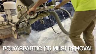 How To Concrete Floor Coating Removal and New Epoxy Coating Surface Preparation [upl. by Gae]