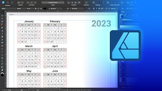 Free Editable 2023 Calendar Template for Affinity Designer [upl. by Ellimaj]