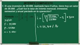 Interés Compuesto Cálculo de la Tasa de Interés  Ejercicio 17 [upl. by Tsuda]