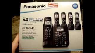 Panasonic KXTG6645 Digital Cordless Answering System review and unbox [upl. by Naot]