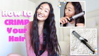 How I CRIMP HAIR using JUST a Curling Iron SUPER EASY [upl. by Nednal]