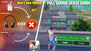 Enable This Settings for More Sound🤯 Improve Sound Sense to Spot Enemy  Sound amp Footstep GuideBGMI [upl. by Ynelram659]