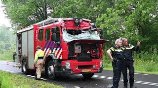 Ongeval tankautospuit brandweer Uithuizen [upl. by Zevahc372]