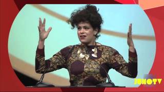 Régine Chassagnes acceptance speech at 2016 JUNO Awards [upl. by Lay]