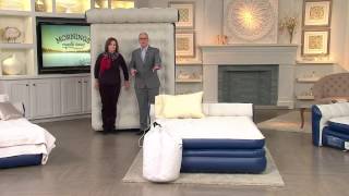 AeroBed Queen Size Elevated Headboard Bed w BuiltIn Pump with Pat JamesDementri [upl. by Charles862]