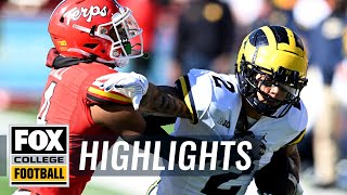 No 3 Michigan Wolverines vs Maryland Terrapins Highlights  CFB on FOX [upl. by Wardieu]