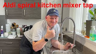 How to install an Aldi Spiral Kitchen Mixer Tap with a new kitchen sink [upl. by Aneej]