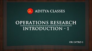 ORIntro1  Introduction of Operations Research  Models of Operations Research  Manish Tanwar [upl. by Schreib742]