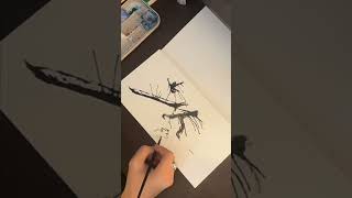 quotWhat Do YOU Seequot 1  Painting with Random Ink Blots inkblot inkartwork watercolorshorts [upl. by Angeline]