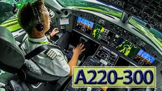 Piloting the new AIRBUS A220 out of London [upl. by Midian964]